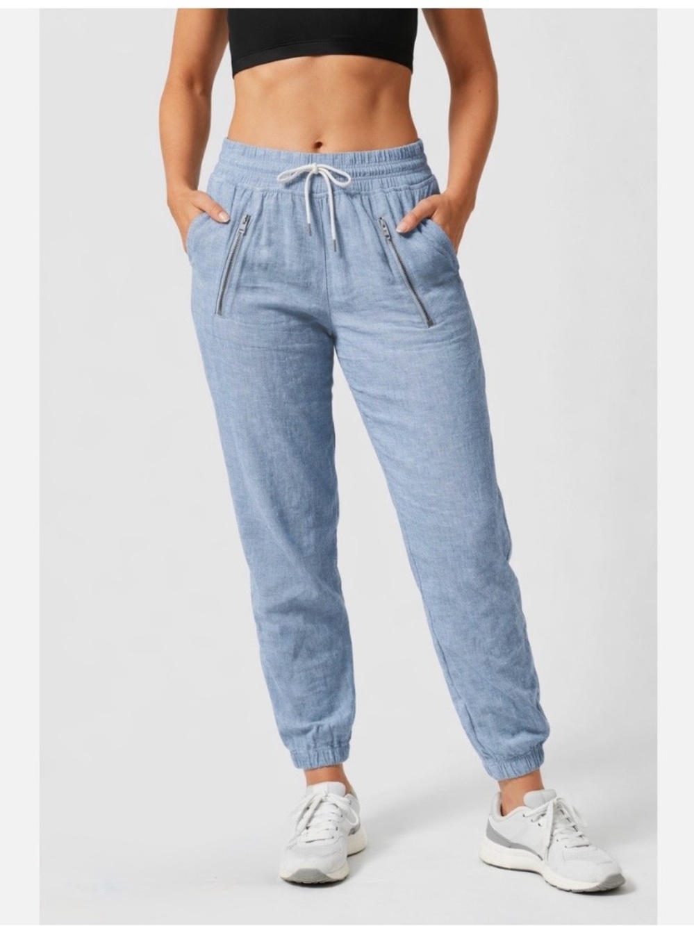 Athleta Lightweight Linen Joggers – Zip Pockets – Size 8 - Worn Twice
